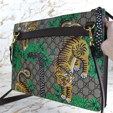 gucci tiger sling bag|gucci sling bag vintage.